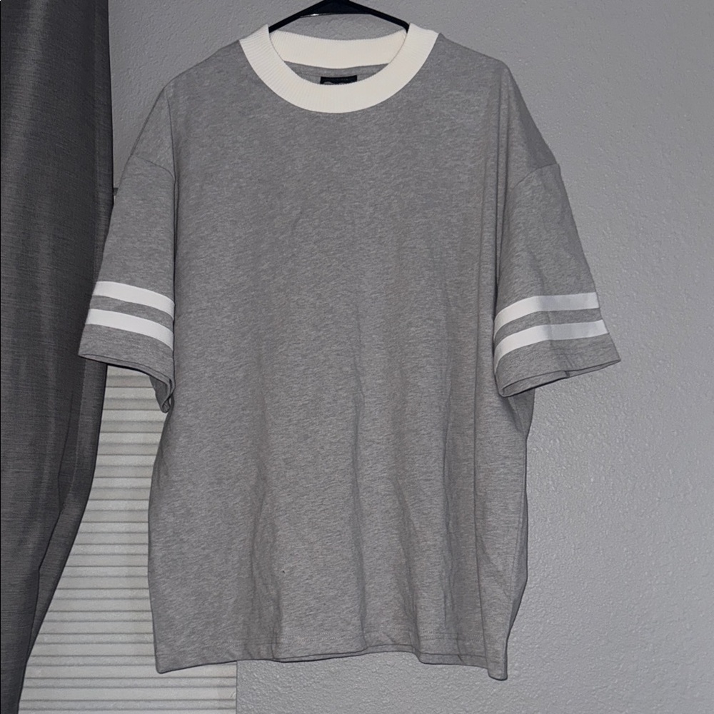 Zanerobe Gray and White Short Sleeve Tee